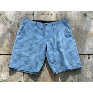 Volcom Surf & Turf Hybrid Short Mens Sz 34 Blue Heather 4 Way Stretch 11" Inseam